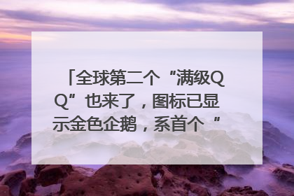 全球第二个“满级QQ”也来了，图标已显示金色企鹅，系首个“满级QQ”的小号