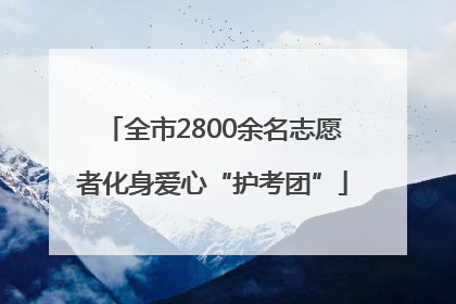 全市2800余名志愿者化身爱心“护考团”