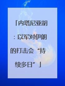 内塔尼亚胡：以军对伊朗的打击会“持续多日”