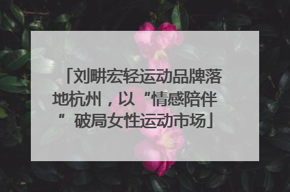 刘畊宏轻运动品牌落地杭州，以“情感陪伴”破局女性运动市场