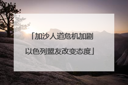 加沙人道危机加剧 以色列盟友改变态度