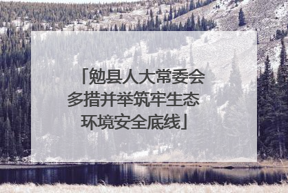 勉县人大常委会多措并举筑牢生态环境安全底线
