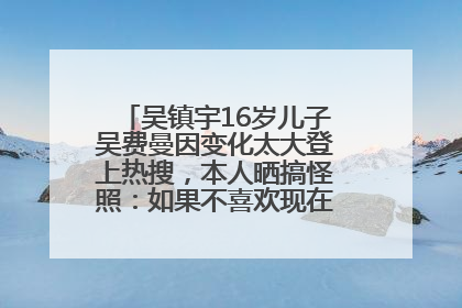 吴镇宇16岁儿子吴费曼因变化太大登上热搜，本人晒搞怪照：如果不喜欢现在的我可以离开