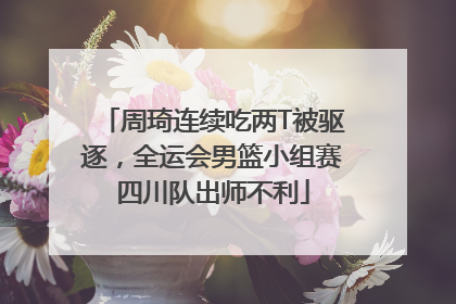 周琦连续吃两T被驱逐，全运会男篮小组赛四川队出师不利