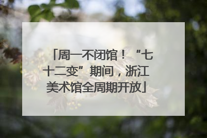 周一不闭馆！“七十二变”期间，浙江美术馆全周期开放