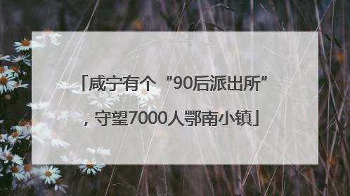 咸宁有个“90后派出所”，守望7000人鄂南小镇