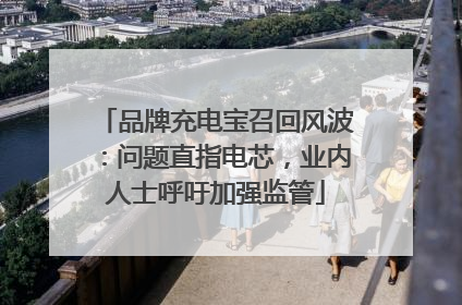 品牌充电宝召回风波：问题直指电芯，业内人士呼吁加强监管