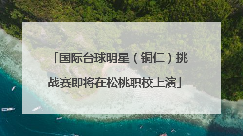 国际台球明星（铜仁）挑战赛即将在松桃职校上演
