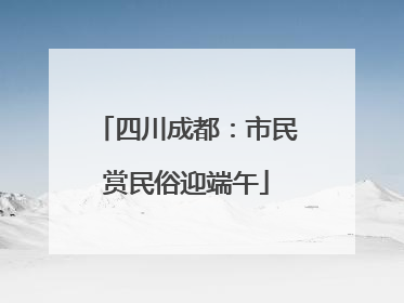 四川成都：市民赏民俗迎端午