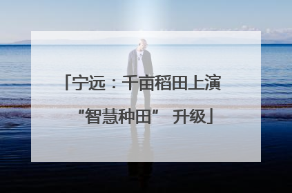 宁远：千亩稻田上演 “智慧种田” 升级