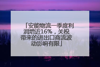 安能物流一季度利润增近16%，关税带来的进出口商流波动影响有限