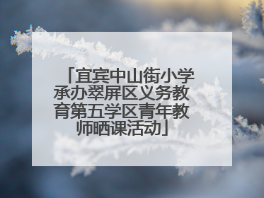 宜宾中山街小学承办翠屏区义务教育第五学区青年教师晒课活动