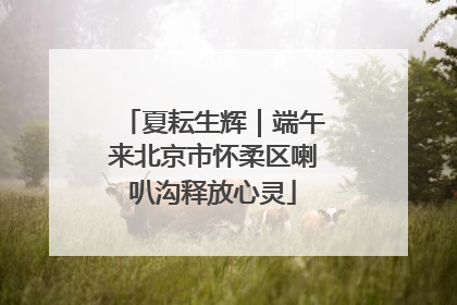 夏耘生辉｜端午来北京市怀柔区喇叭沟释放心灵