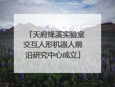 天府绛溪实验室交互人形机器人前沿研究中心成立