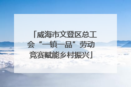 威海市文登区总工会“一镇一品”劳动竞赛赋能乡村振兴