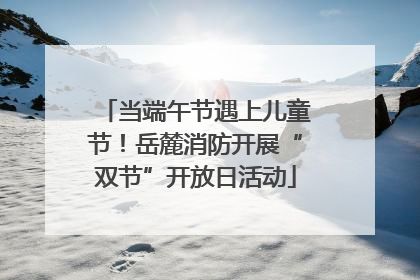 当端午节遇上儿童节！岳麓消防开展“双节”开放日活动