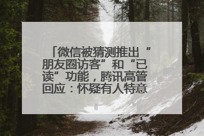 微信被猜测推出“朋友圈访客”和“已读”功能，腾讯高管回应：怀疑有人特意反复翻炒流量