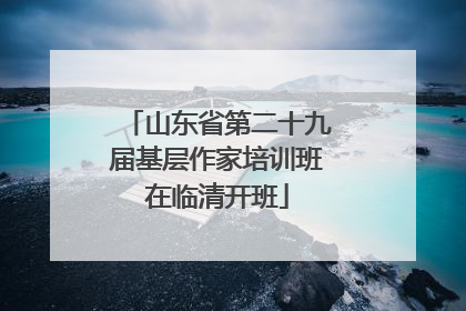 山东省第二十九届基层作家培训班在临清开班