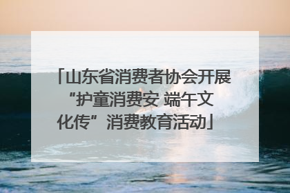 山东省消费者协会开展 “护童消费安 端午文化传”消费教育活动
