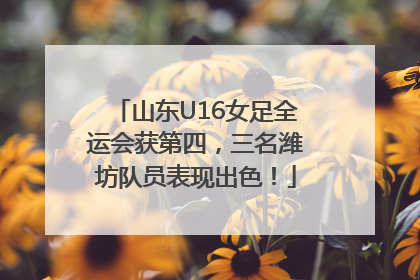 山东U16女足全运会获第四，三名潍坊队员表现出色！
