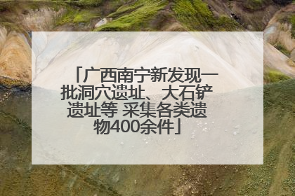 广西南宁新发现一批洞穴遗址、大石铲遗址等 采集各类遗物400余件