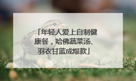 年轻人爱上自制健康餐，哈佛蔬菜汤、羽衣甘蓝成爆款