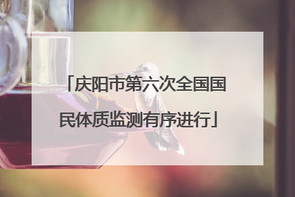 庆阳市第六次全国国民体质监测有序进行