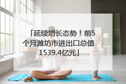 延续增长态势！前5个月潍坊市进出口总值1539.4亿元