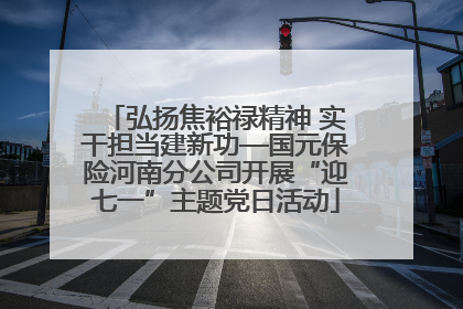 弘扬焦裕禄精神 实干担当建新功—国元保险河南分公司开展“迎七一”主题党日活动