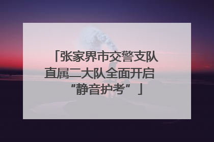 张家界市交警支队直属二大队全面开启“静音护考”