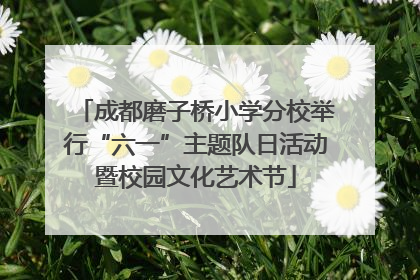 成都磨子桥小学分校举行“六一”主题队日活动暨校园文化艺术节