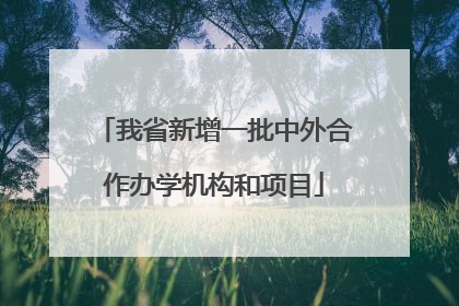 我省新增一批中外合作办学机构和项目