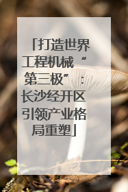 打造世界工程机械“第三极”：长沙经开区引领产业格局重塑