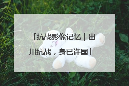 抗战影像记忆｜出川抗战，身已许国