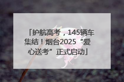护航高考，145辆车集结！烟台2025“爱心送考”正式启动