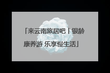 来云南旅居吧丨银龄康养游 乐享慢生活
