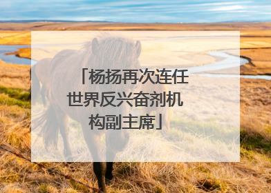 杨扬再次连任世界反兴奋剂机构副主席