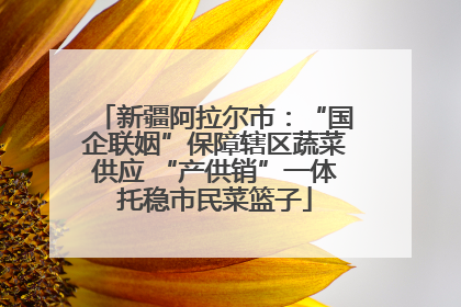 新疆阿拉尔市：“国企联姻”保障辖区蔬菜供应 “产供销”一体托稳市民菜篮子