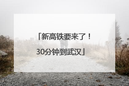 新高铁要来了！30分钟到武汉