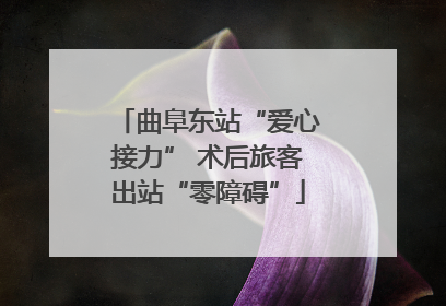 曲阜东站“爱心接力” 术后旅客出站“零障碍”