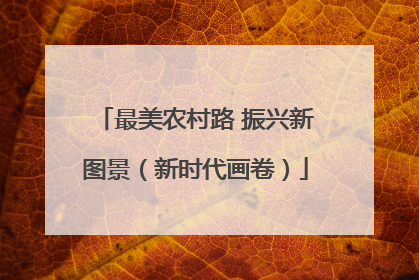 最美农村路 振兴新图景（新时代画卷）