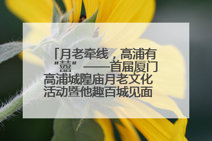 月老牵线，高浦有“囍”——首届厦门高浦城隍庙月老文化活动暨他趣百城见面会隆重举办