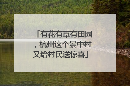 有花有草有田园，杭州这个景中村又给村民送惊喜