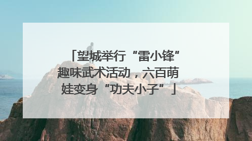 望城举行“雷小锋”趣味武术活动，六百萌娃变身“功夫小子”