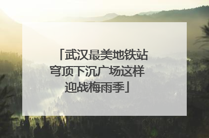 武汉最美地铁站穹顶下沉广场这样迎战梅雨季