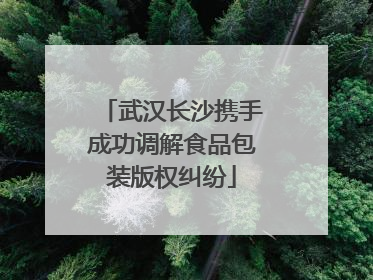 武汉长沙携手成功调解食品包装版权纠纷