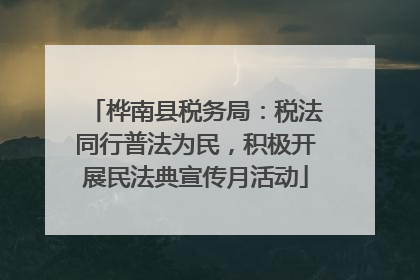桦南县税务局：税法同行普法为民，积极开展民法典宣传月活动