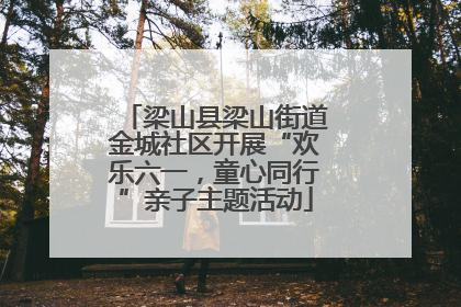 梁山县梁山街道金城社区开展“欢乐六一，童心同行”亲子主题活动