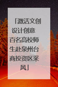 激活文创设计创意 百名高校师生赴泉州台商投资区采风