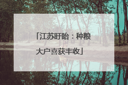 江苏盱眙：种粮大户喜获丰收